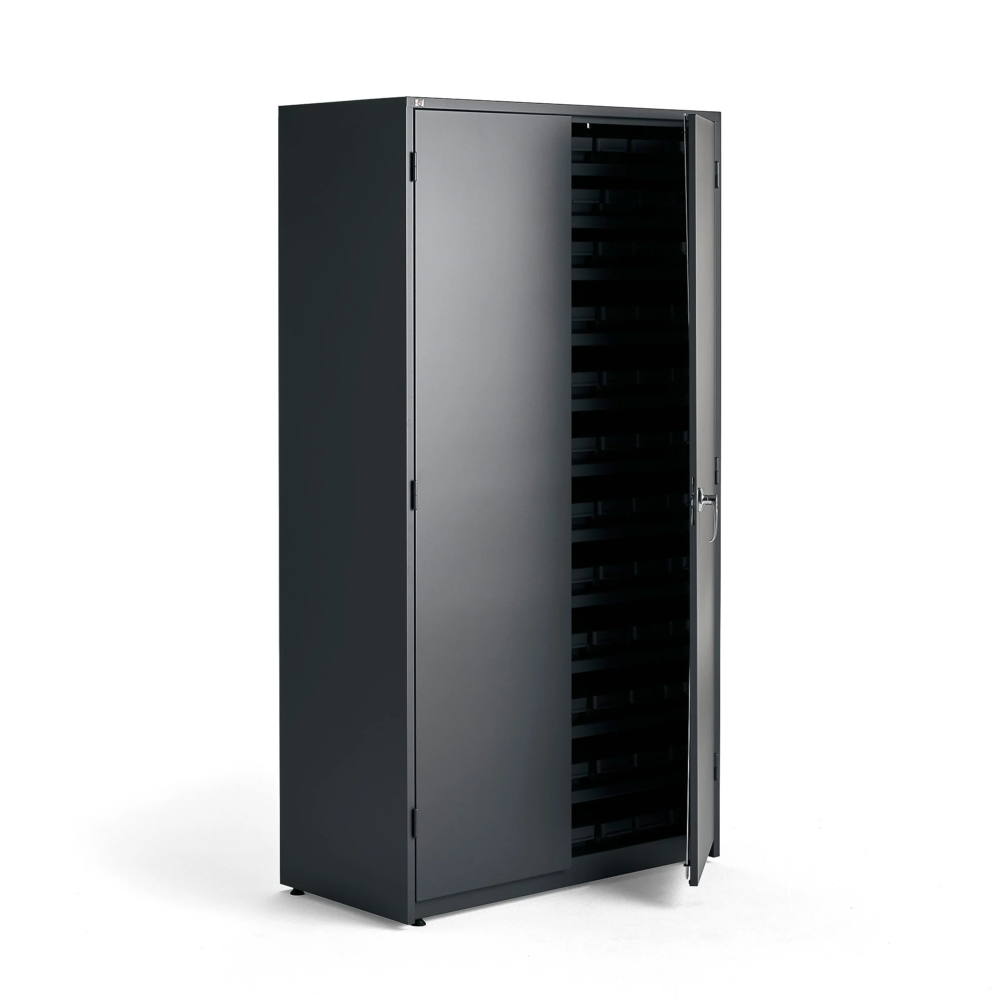 Magazinschrank mit 96 Sichtlagerkästen, 1900 x 1020 x 500 mm – Bild 3
