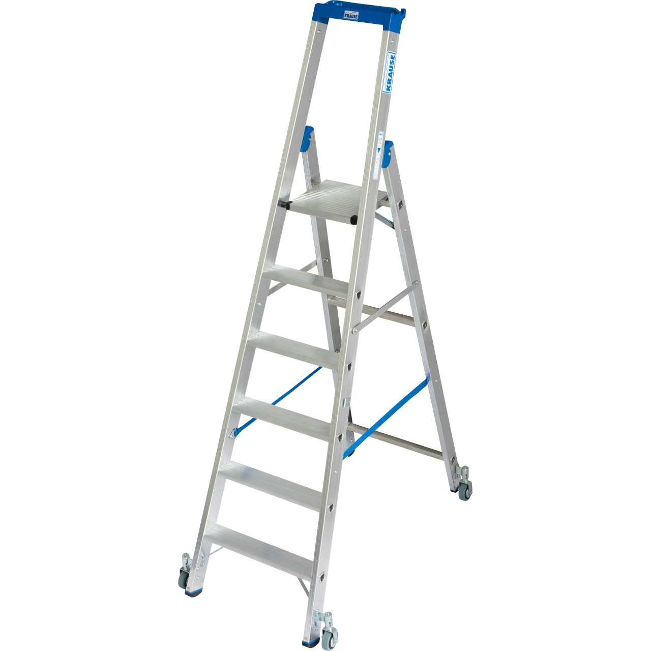 Krause Stabilo Stufen-Stehleiter, fahrbar
