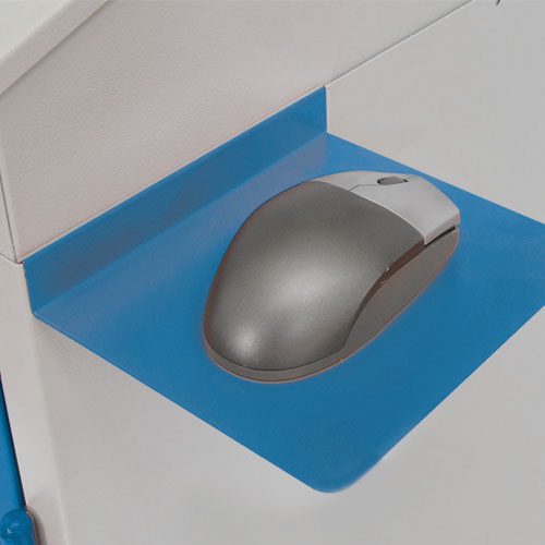 Bedrunka+Hirth, Computerwagen mit Monitorhalterung und Tastaturauszug, BxTxH 500x 500x 1575mm – Bild 4